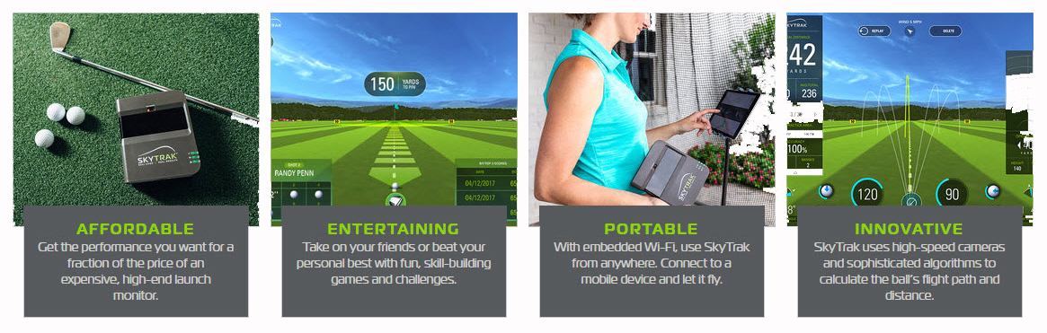 SkyTRAK Four Sales Screens